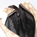 GUCCI GG Canvas Shoulder Bag Beige Silver 122759 Auth 187751-20