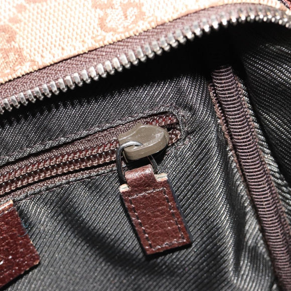 GUCCI GG Canvas Shoulder Bag Beige Silver 122759 Auth 187751