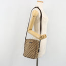 GUCCI GG Canvas Shoulder Bag Beige Silver 122759 Auth 187751-25