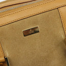 GUCCI Hand Bag Suede Beige Gold 000 0846 Auth 187752-17