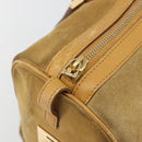 GUCCI Hand Bag Suede Beige Gold 000 0846 Auth 187752-10