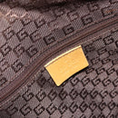 GUCCI Hand Bag Suede Beige Gold 000 0846 Auth 187752-19