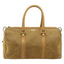 GUCCI Hand Bag Suede Beige Gold 000 0846 Auth 187752-13