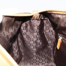 GUCCI Hand Bag Suede Beige Gold 000 0846 Auth 187752-21