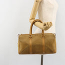 GUCCI Hand Bag Suede Beige Gold 000 0846 Auth 187752-24