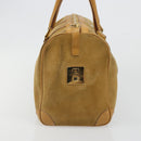 GUCCI Hand Bag Suede Beige Gold 000 0846 Auth 187752-4