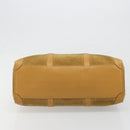 GUCCI Hand Bag Suede Beige Gold 000 0846 Auth 187752-5