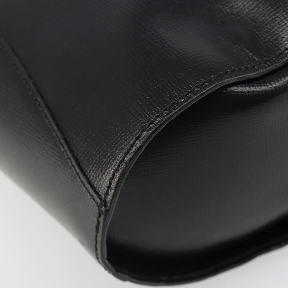 Christian Dior Shoulder Bag Leather Black Gold Auth 187754A