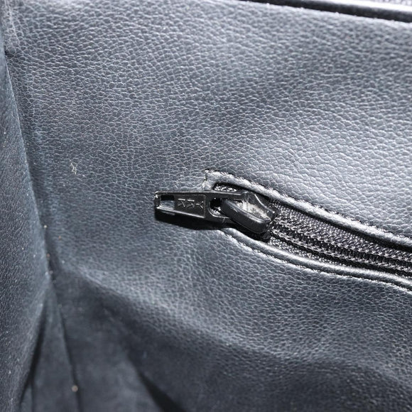 Christian Dior Shoulder Bag Leather Black Gold Auth 187754A