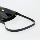 Christian Dior Shoulder Bag Leather Black Gold Auth 187754A-7