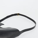 Christian Dior Shoulder Bag Leather Black Gold Auth 187754A-8
