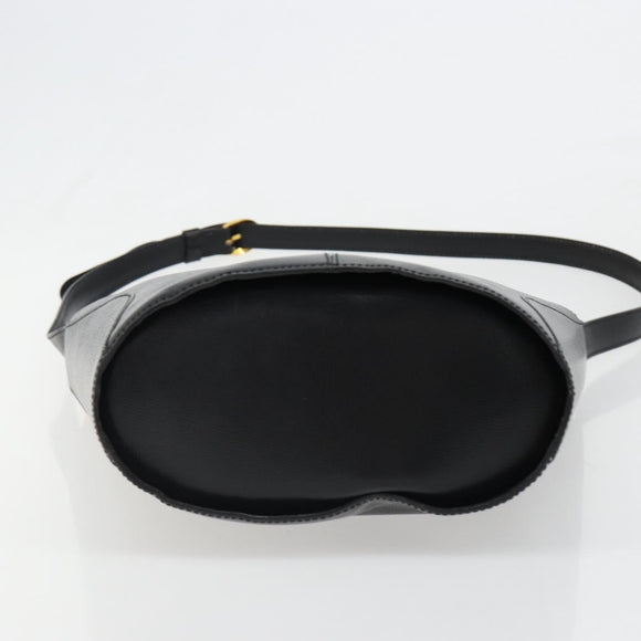 Christian Dior Shoulder Bag Leather Black Gold Auth 187754A