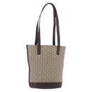 CELINE C Macadam Canvas Tote Bag Beige Gold Auth 187756-1