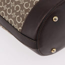 CELINE C Macadam Canvas Tote Bag Beige Gold Auth 187756-14