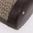 CELINE C Macadam Canvas Tote Bag Beige Gold Auth 187756-16