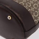CELINE C Macadam Canvas Tote Bag Beige Gold Auth 187756-9
