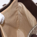 CELINE C Macadam Canvas Tote Bag Beige Gold Auth 187756-17