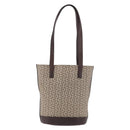 CELINE C Macadam Canvas Tote Bag Beige Gold Auth 187756-13