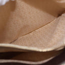 CELINE C Macadam Canvas Tote Bag Beige Gold Auth 187756-23