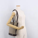 CELINE C Macadam Canvas Tote Bag Beige Gold Auth 187756-24