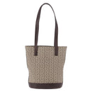 CELINE C Macadam Canvas Tote Bag Beige Gold Auth 187756-2