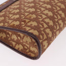 Christian Dior Trotter Canvas Shoulder Bag Red Gold Auth 187757-9
