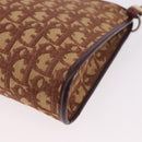 Christian Dior Trotter Canvas Shoulder Bag Red Gold Auth 187757-16