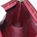Christian Dior Trotter Canvas Shoulder Bag Red Gold Auth 187757-19