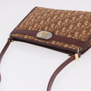 Christian Dior Trotter Canvas Shoulder Bag Red Gold Auth 187757-6