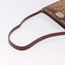 Christian Dior Trotter Canvas Shoulder Bag Red Gold Auth 187757-7