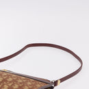 Christian Dior Trotter Canvas Shoulder Bag Red Gold Auth 187757-8