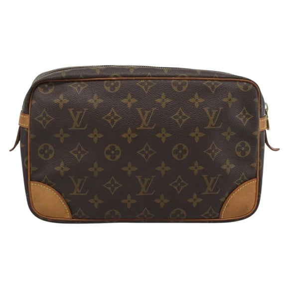 LOUIS VUITTON Monogram Compiegne 28 Clutch Bag M51845 LV Auth 187760