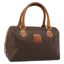 CELINE Macadam Canvas Hand Bag PVC Leather Brown Gold Auth 187766A-1
