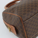 CELINE Macadam Canvas Hand Bag PVC Leather Brown Gold Auth 187766A-11