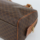 CELINE Macadam Canvas Hand Bag PVC Leather Brown Gold Auth 187766A-12