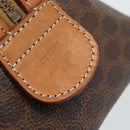 CELINE Macadam Canvas Hand Bag PVC Leather Brown Gold Auth 187766A-15