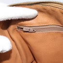 CELINE Macadam Canvas Hand Bag PVC Leather Brown Gold Auth 187766A-19