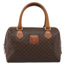 CELINE Macadam Canvas Hand Bag PVC Leather Brown Gold Auth 187766A-2