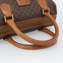 CELINE Macadam Canvas Hand Bag PVC Leather Brown Gold Auth 187766A-7