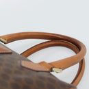 CELINE Macadam Canvas Hand Bag PVC Leather Brown Gold Auth 187766A-8