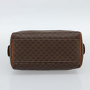 CELINE Macadam Canvas Hand Bag PVC Leather Brown Gold Auth 187766A-9