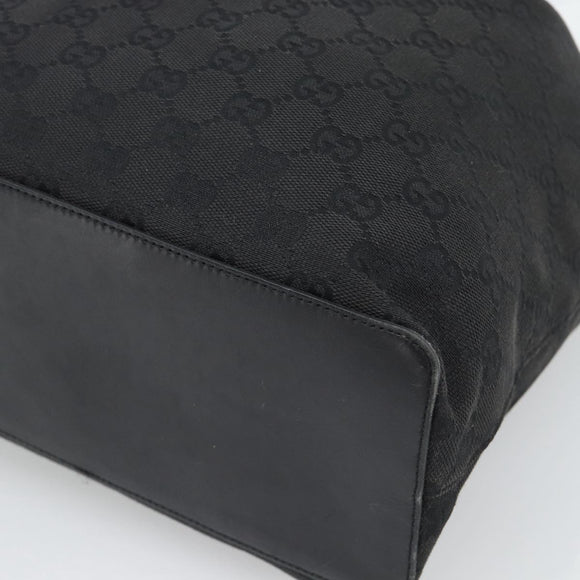 GUCCI Shoulder Bag Canvas Black 90644 Auth 187767
