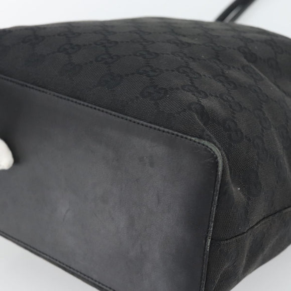 GUCCI Shoulder Bag Canvas Black 90644 Auth 187767