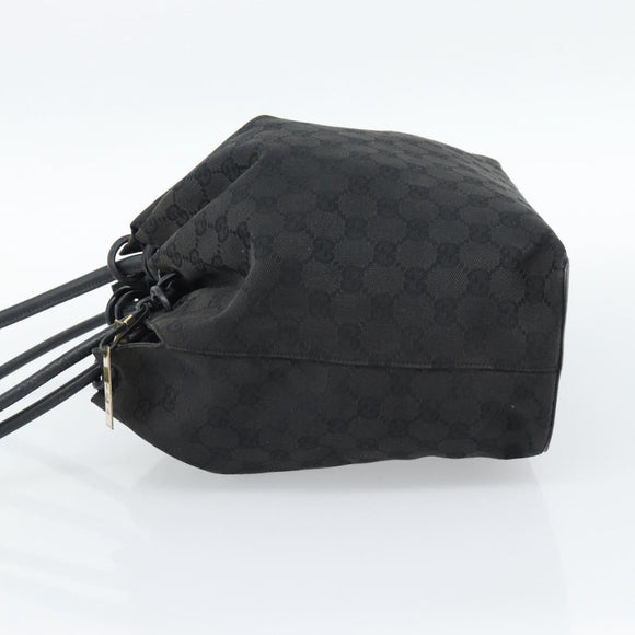 GUCCI Shoulder Bag Canvas Black 90644 Auth 187767