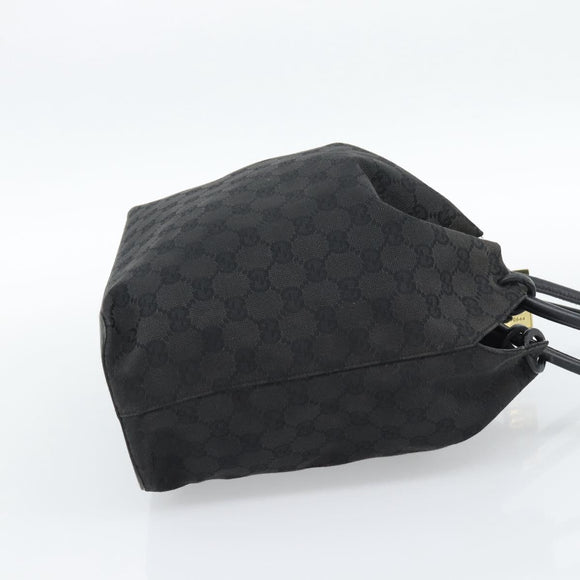 GUCCI Shoulder Bag Canvas Black 90644 Auth 187767
