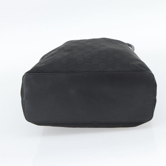 GUCCI Shoulder Bag Canvas Black 90644 Auth 187767
