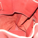 LOEWE Shoulder Bag Leather Red Silver Auth 187768A-19
