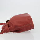 LOEWE Shoulder Bag Leather Red Silver Auth 187768A-4