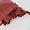 LOEWE Shoulder Bag Leather Red Silver Auth 187768A-6