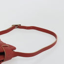 LOEWE Shoulder Bag Leather Red Silver Auth 187768A-8